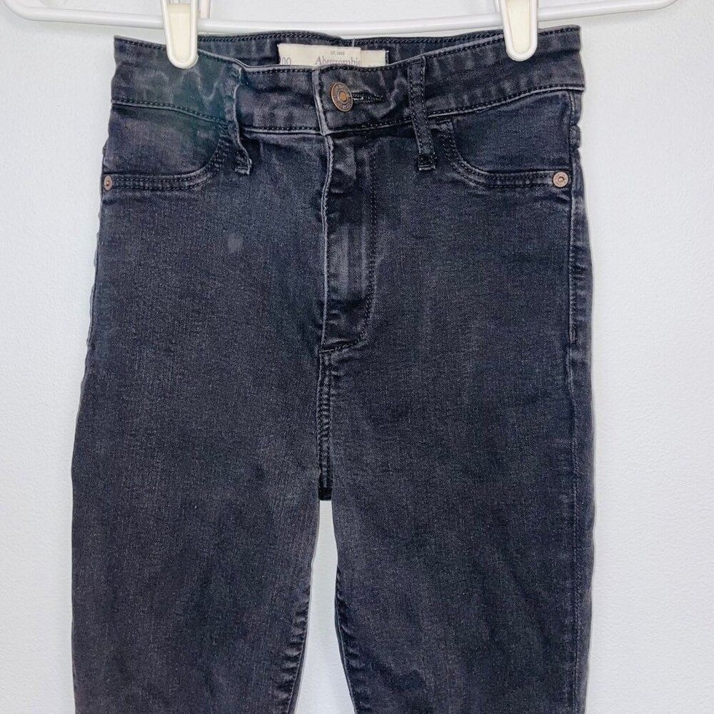 Abercrombie and Fitch Womens Jeans Size 00 Black Skinny Stretch